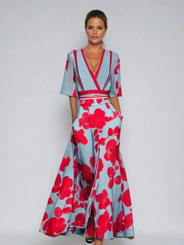Evie | Elegant Dress With Flower Pattern